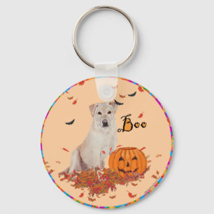 Gelber Labrador Retriever Halloween Schlüsselanhänger