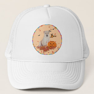 Gelber Labrador Retriever Halloween Truckerkappe