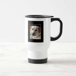 Gelber Labrador-Retriever-Hund auf Reise-Tasse Reisebecher
