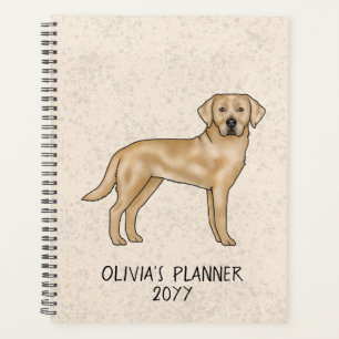 Gelber Labrador Retriever Lab Hund und benutzerdef Planer