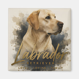 Gelber Labrador Retriever Moderne Porträt Treue Magnet