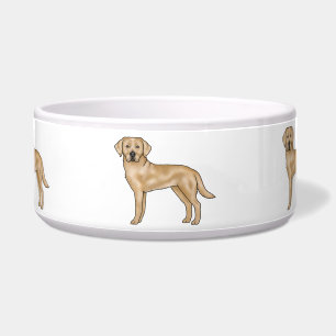 Gelber Labrador Retriever Süße Cartoon-Labrador-Hu Napf