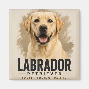 Gelber Labrador Retriever Treuer Liebenswerter Fam Magnet