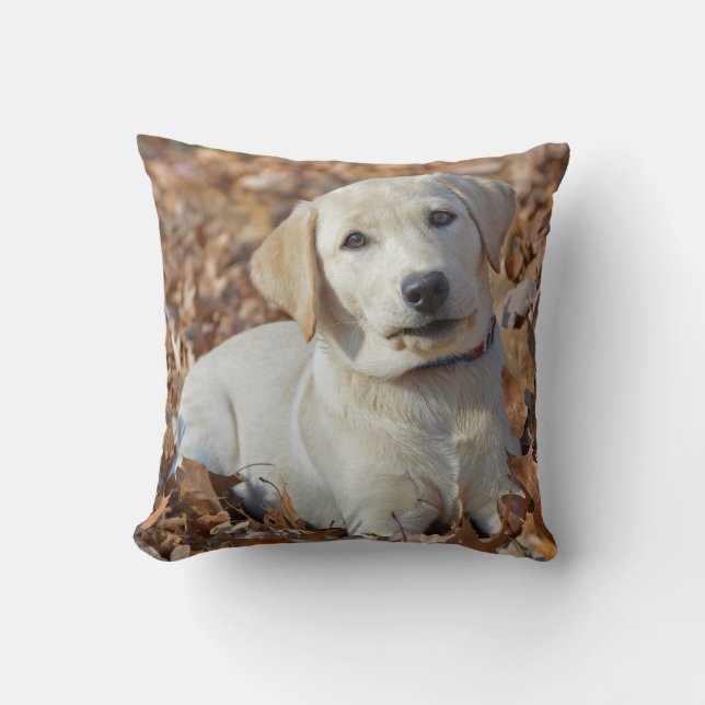 Gelber Labrador retriever-Welpe Kissen (Vorderseite)