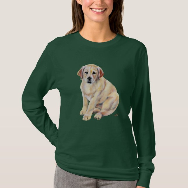 Gelber Labrador-Welpe T-Shirt (Vorderseite)