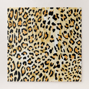 Gelber Leopard, handgezeichnet.