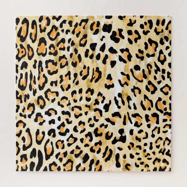 Gelber Leopard, handgezeichnet. (Vertikal)