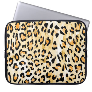 Gelber Leopard, handgezeichnet. Laptopschutzhülle