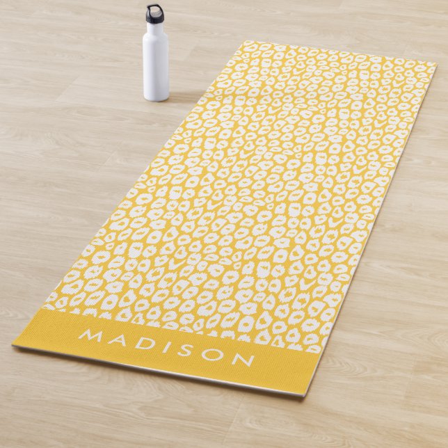 Gelber Leopard Personalisiert Yogamatte (Beispiel)