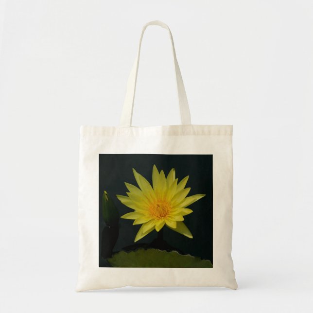 Gelber Lotus-Wasserlilie Tragetasche (Vorne)