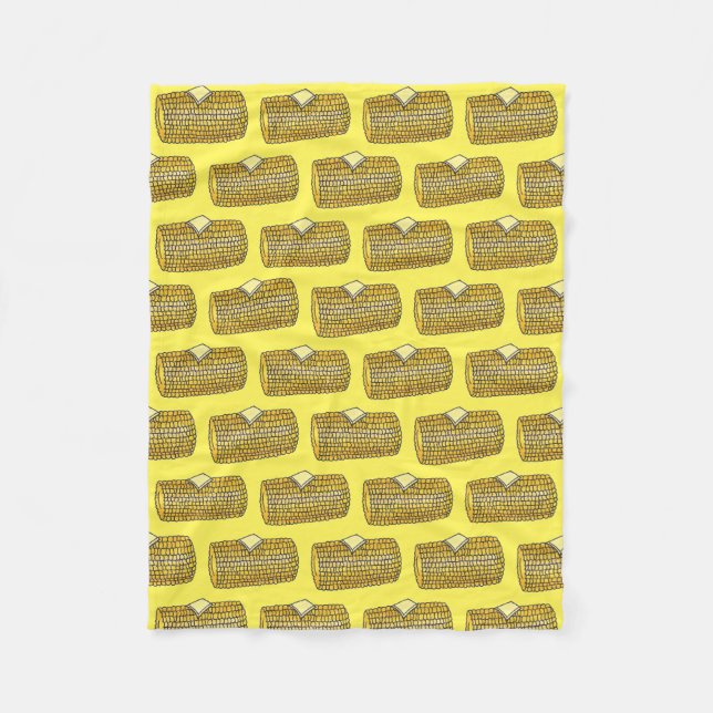 Gelber Mais auf Cob Butter Picnic Food Corncob Fleecedecke (Vorderseite)