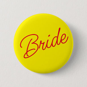 Gelber Minimal-Bride-Button Button