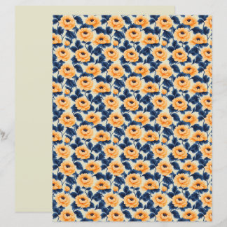 Gelber Mohn Florales Scrapbook Papier