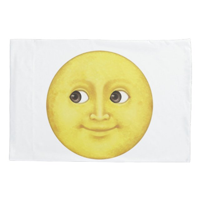 Gelber Mond - Emoji Kissenbezug (Rückseite)