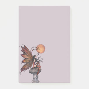 Gelber Mond Herbst Fairy Fantasy Art Post-it Klebezettel