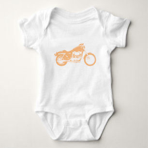 Gelber Motorrad-Baby-Bodysuit Baby Strampler
