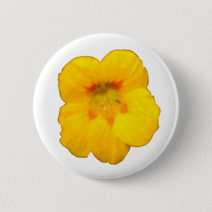 Gelber Nasturtium-Blume Button