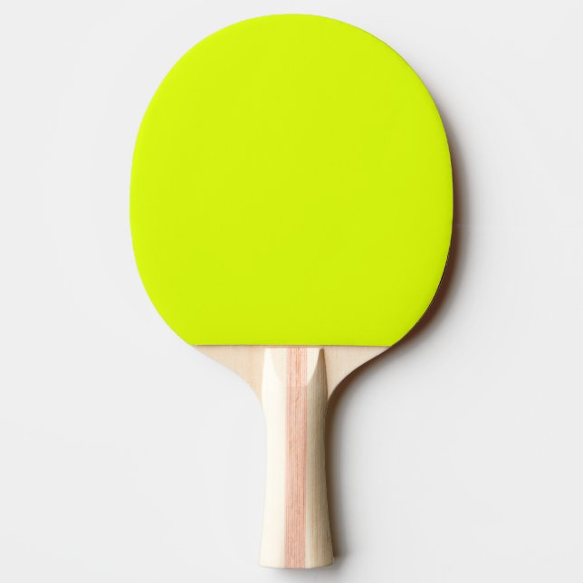 Gelber Neonnormallack Tischtennis Schläger (Rückseite)