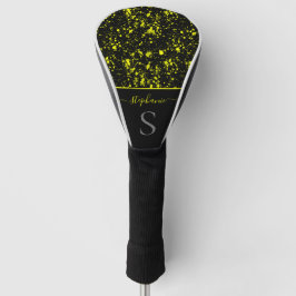 Gelber Neutronenmaler Spritzer Monogramm Retro Golf Headcover