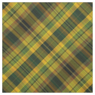 Gelber, orange und grüner Karo Tartan Stoff