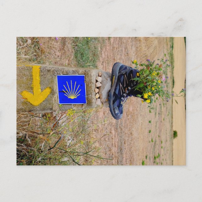Gelber Pfeil Postkarte (Vorderseite)