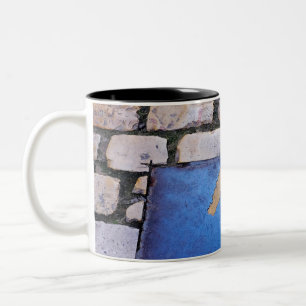 Gelber Pfeil Zweifarbige Tasse