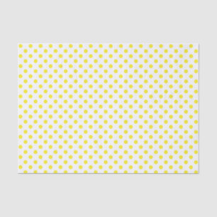 Gelber Polka Dot auf Weißzungenpapier Seidenpapier