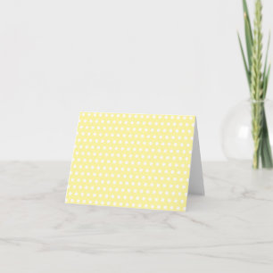 Gelber Polka dots Muster. Spotty. Karte