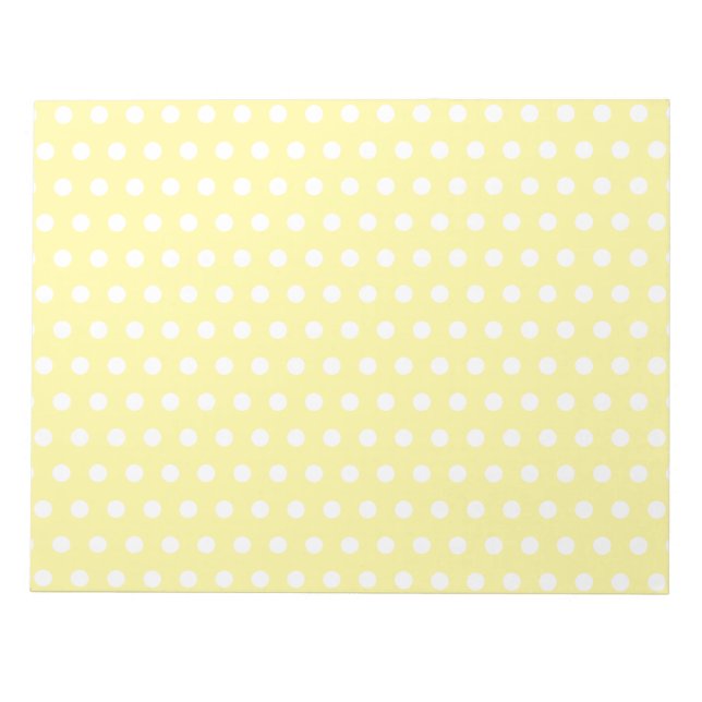 Gelber Polka dots Muster. Spotty. Notizblock (Vorderseite)