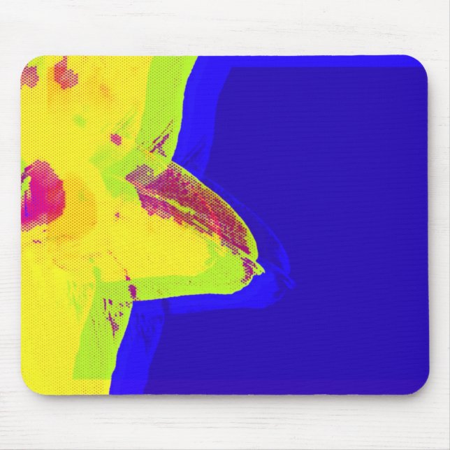Gelber Pop Art Daffodische Maus Pad Mousepad (Vorne)