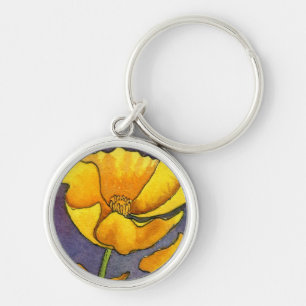 "Gelber Poppy" Blumenkohl-Schlüsselanhänger Schlüsselanhänger