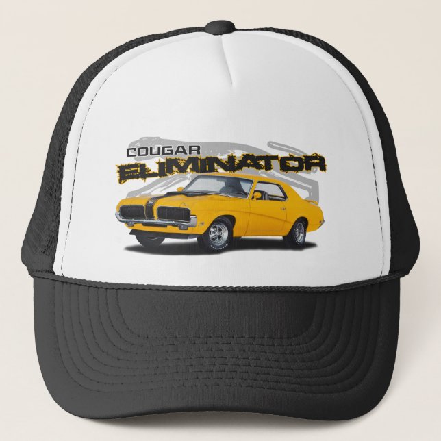 Gelber Puma Truckerkappe (Vorderseite)