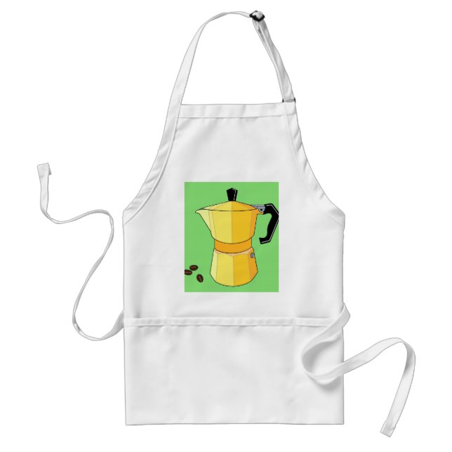 Gelber Regenbogen Espresso Schürze (Vorne)