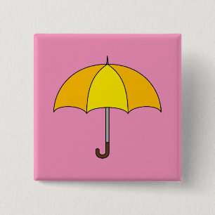 Gelber Regenschirm Button