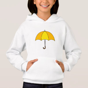 Gelber Regenschirm Hoodie