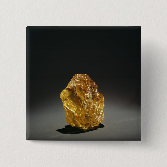 Gelber Rohdiamant Button (Vorderseite)