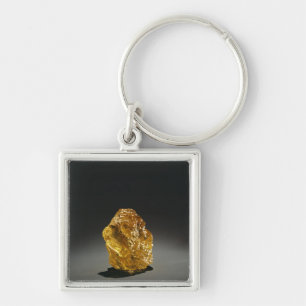Gelber Rohdiamant Schlüsselanhänger