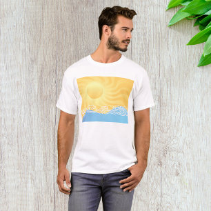 Gelber Sand und Ozean T-Shirt