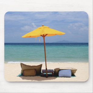 Gelber Schirm Mousepad