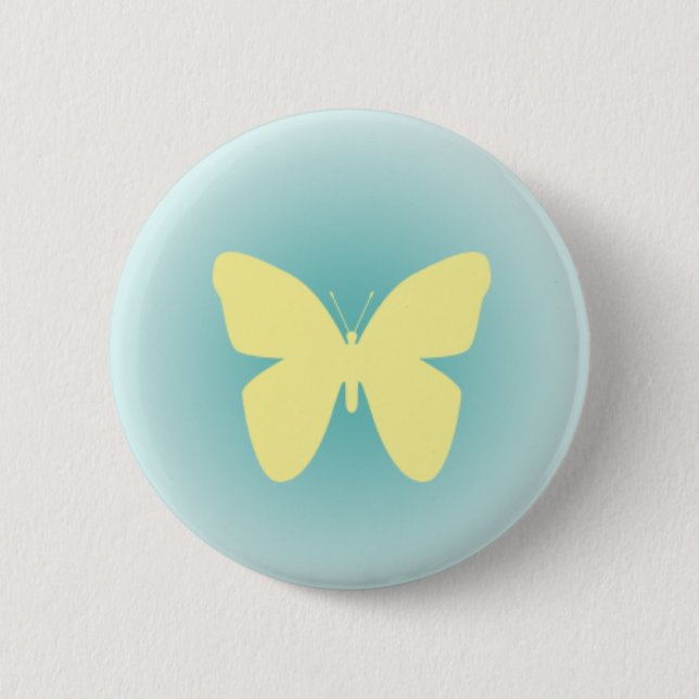 Gelber Schmetterling Button (Vorderseite)