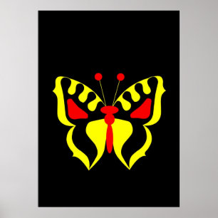 Gelber Schmetterling Poster