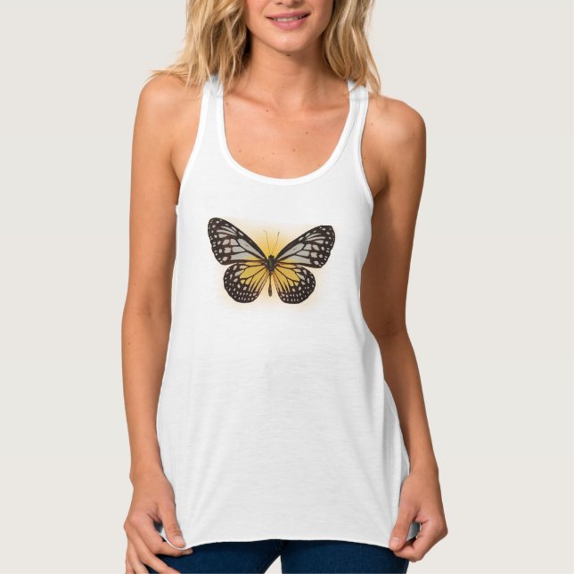 Gelber Schmetterling-T - Shirt ohne Lebewesen (Vorderseite)