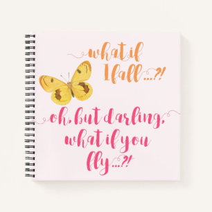 Gelber Schmetterling - Was ist, wenn ich falle?  I Notizbuch