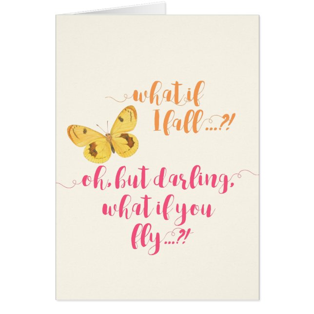 Gelber Schmetterling - was, wenn ich falle?  (Vorne)