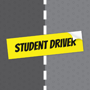 Gelber Schüler-Fahrer-Aufkleber mit schwarzen Buch Autoaufkleber