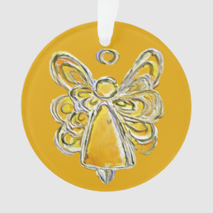 Gelber Schutzengel Weihnachtspendant Schmuckanhäng Ornament