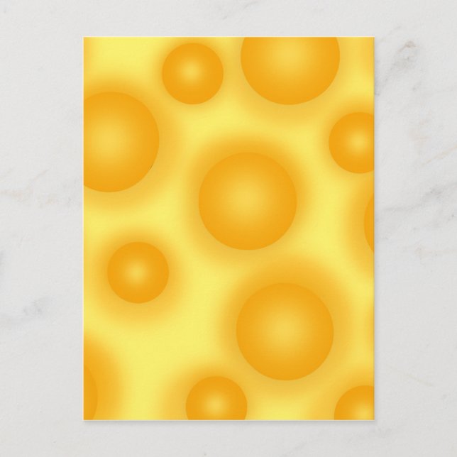 Gelber Schweizer Käse Postkarte (Vorderseite)