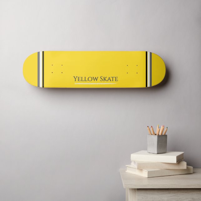 Gelber Skate Skateboard (Wandkunst (Horz))
