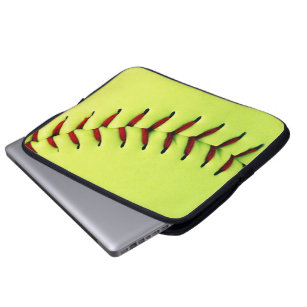 Gelber Softballball Laptopschutzhülle