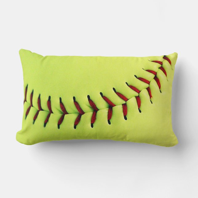 Gelber Softballball Lendenkissen (Vorderseite)